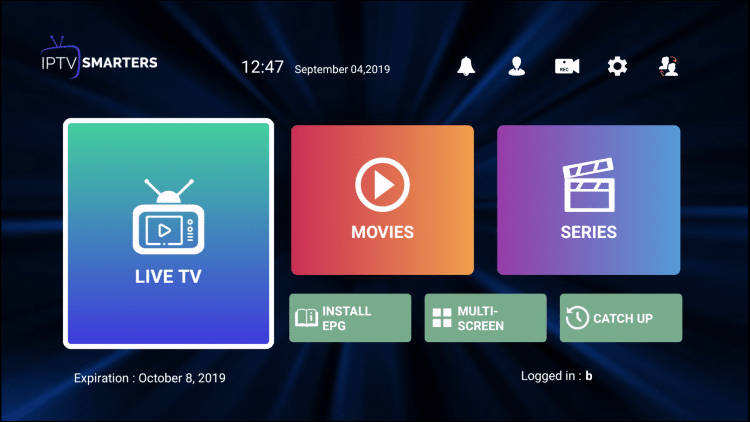 IPTV SMARTERS Features Install EPG